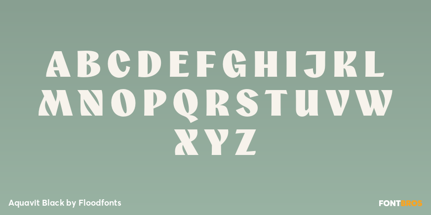 Aquavit Black Font Poster #2