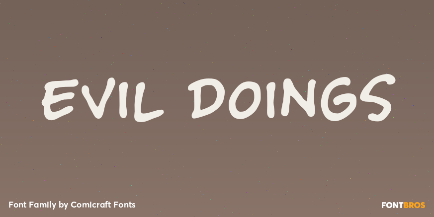 Evil Doings Font Poster