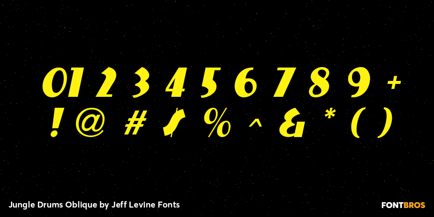 Jungle Drums Oblique Font Poster #1