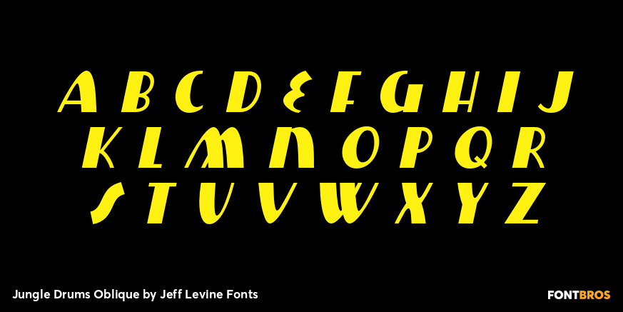 Jungle Drums Oblique Font Poster #1