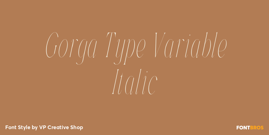 Gorga Type Variable Italic Poster