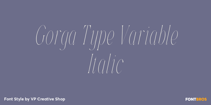 Gorga Type Variable Italic Poster