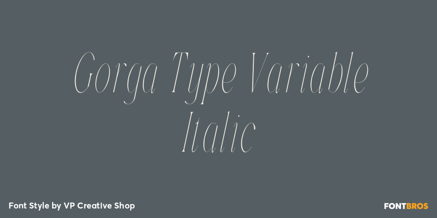 Gorga Type Variable Italic Poster