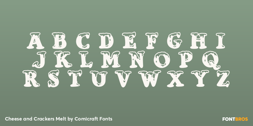Cheese and Crackers Melt Font Poster #2