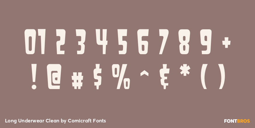 Long Underwear Clean Font Poster #1