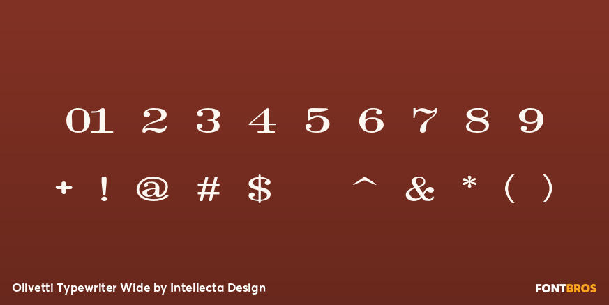 Olivetti Typewriter Wide Font Poster #1