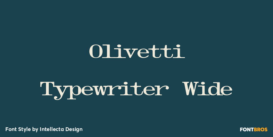 Olivetti Typewriter Wide Font Poster #1