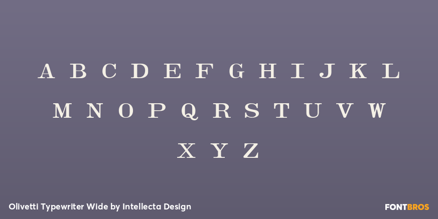 Olivetti Typewriter Wide Font Poster #2