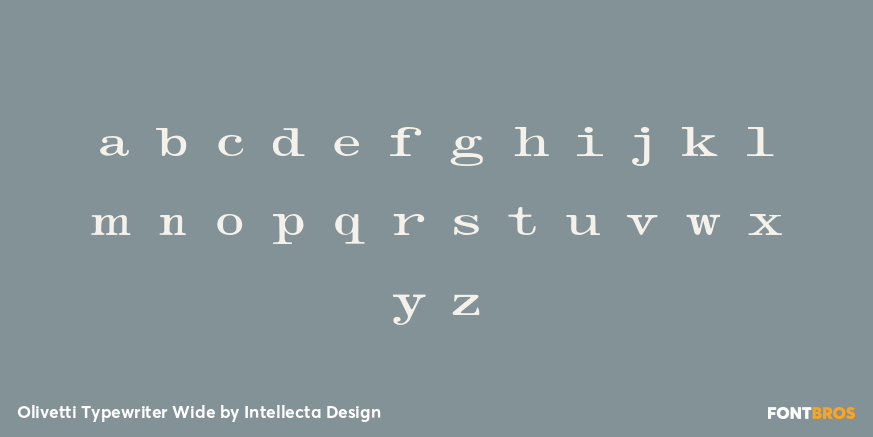 Olivetti Typewriter Wide Font Poster #3