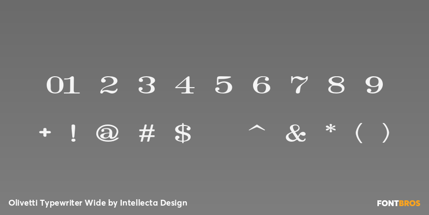 Olivetti Typewriter Wide Font Poster #4