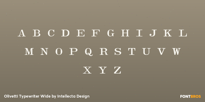 Olivetti Typewriter Wide Font Poster #1