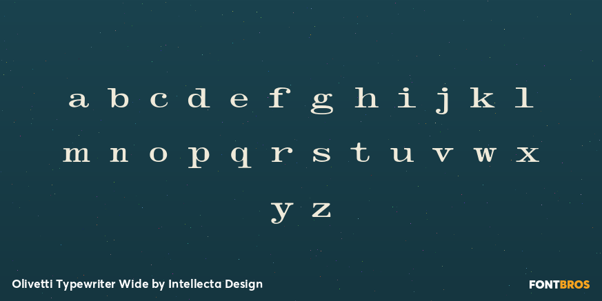 Olivetti Typewriter Wide Font Poster #1