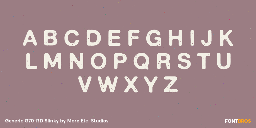 Generic G70-RD Slinky Font Poster #1