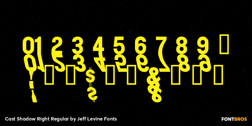 Cast Shadow Right Regular Font Poster #4