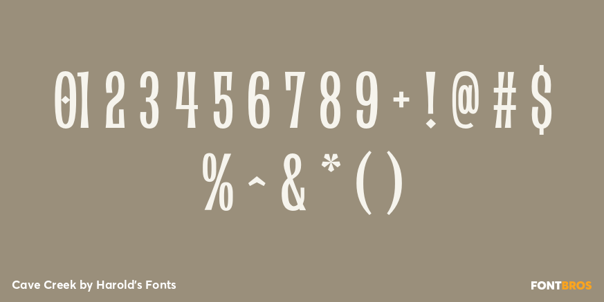 Cave Creek Font Poster #4