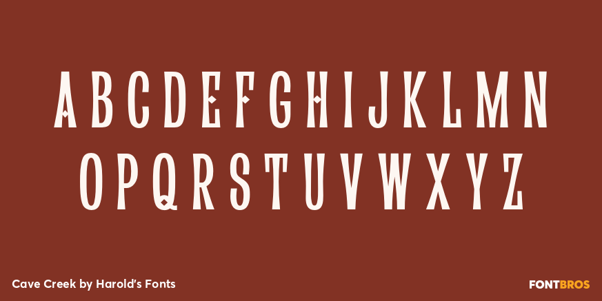 Cave Creek Font Poster #2