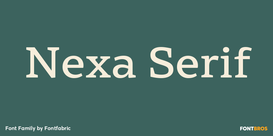Nexa Serif Font Poster