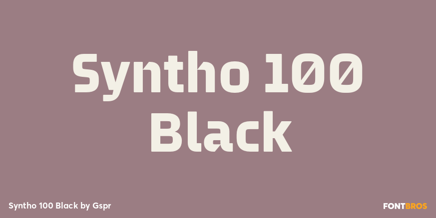 Syntho 100 Black Font Poster #1