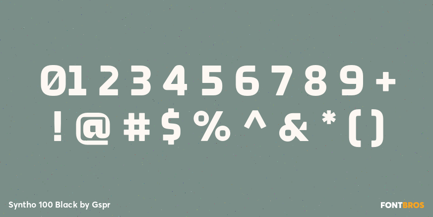 Syntho 100 Black Font Poster #4