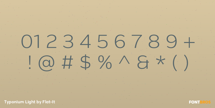 Typonium Light Font Poster #4