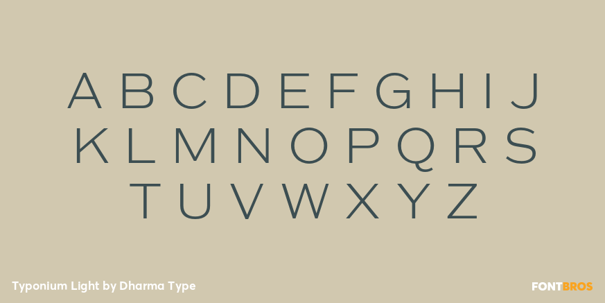 Typonium Light Font Poster #2