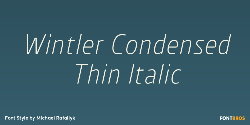 Wintler Condensed Thin Italic Poster