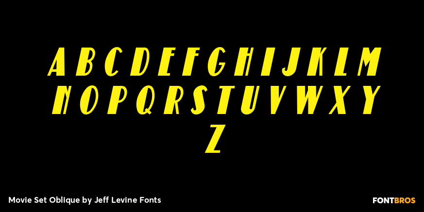 Movie Set Oblique Font Poster #2