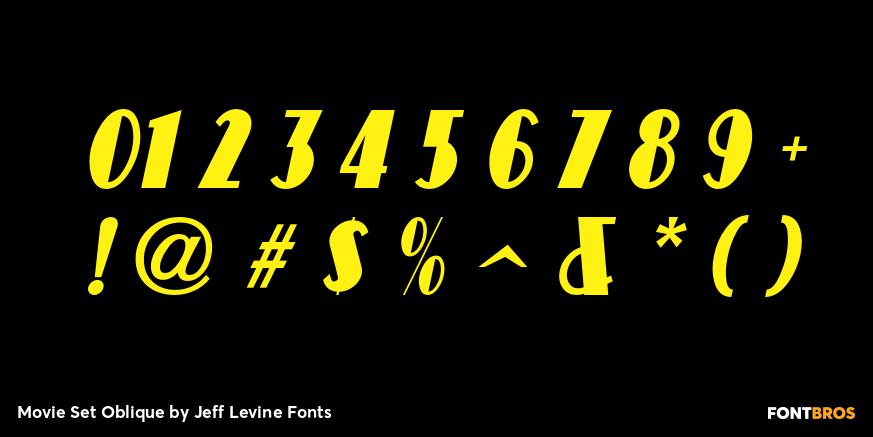 Movie Set Oblique Font Poster #4