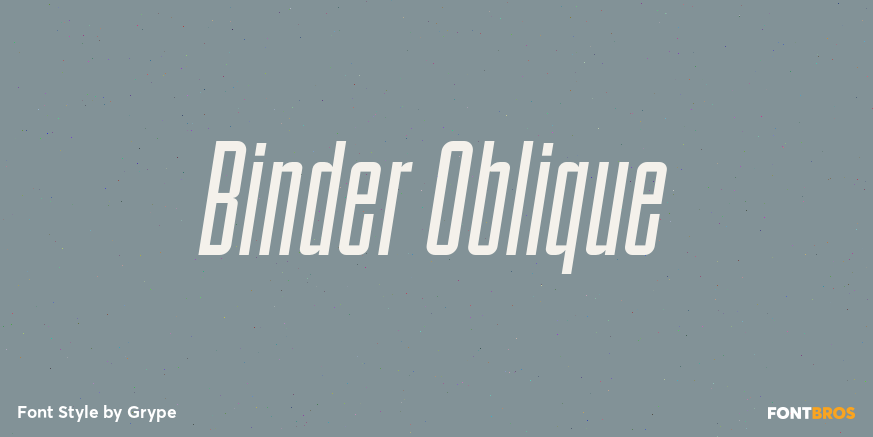 Binder Oblique Font Poster #1