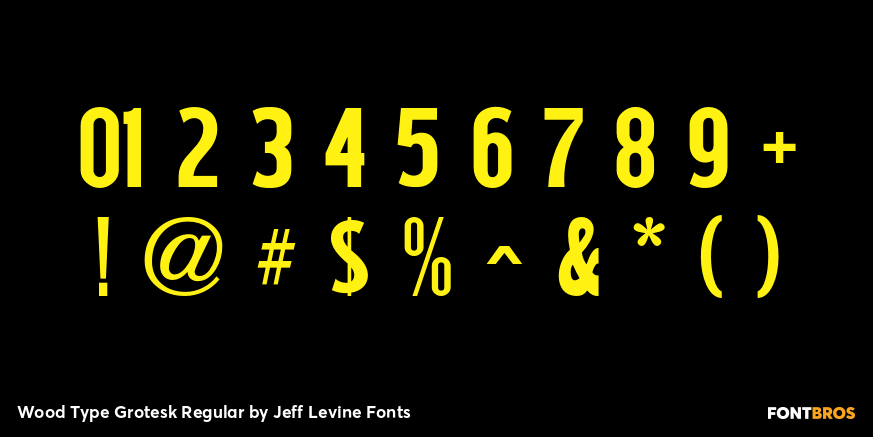Wood Type Grotesk Regular Font Poster #1
