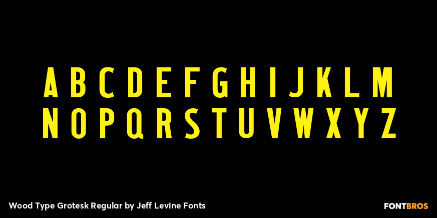 Wood Type Grotesk Regular Font Poster #2