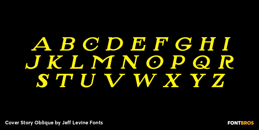 Cover Story Oblique Font Poster #3