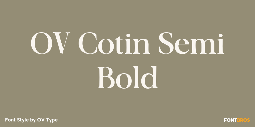 OV Cotin Semi Bold Poster