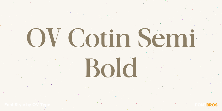 OV Cotin Semi Bold Poster