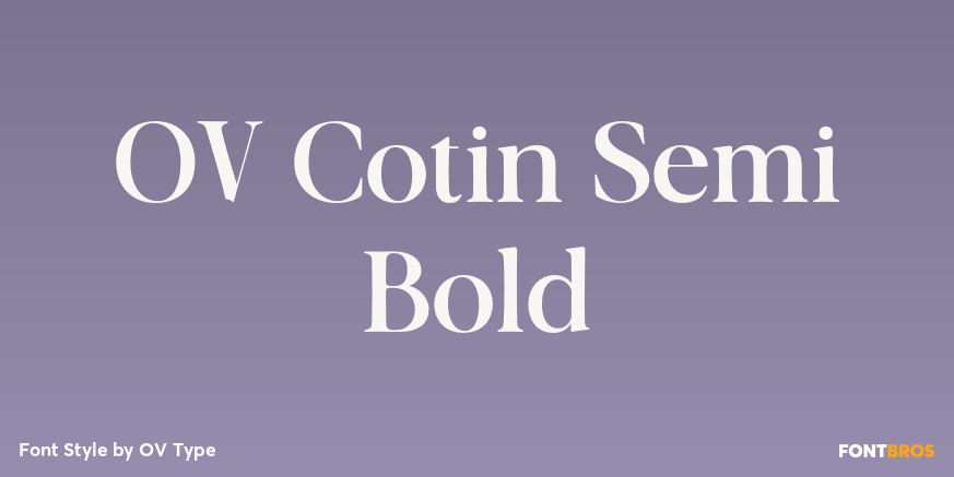 OV Cotin Semi Bold Poster