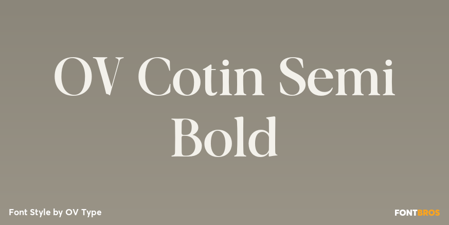 OV Cotin Semi Bold Poster