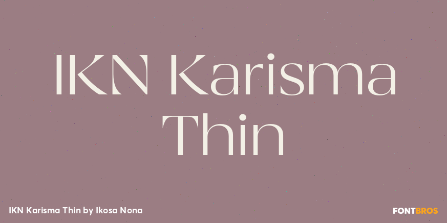 IKN Karisma Thin Font Poster