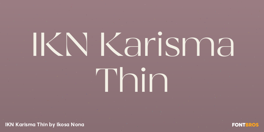 IKN Karisma Thin Font Poster