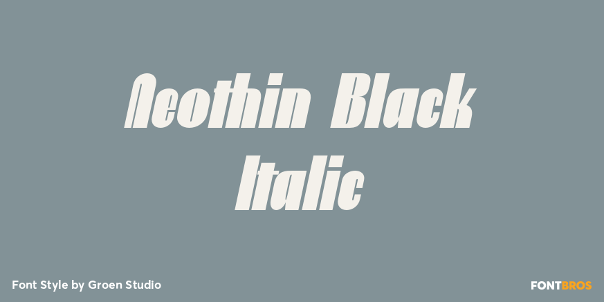 Neothin Black Italic Poster