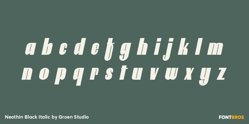 Neothin Black Italic Font Poster #3