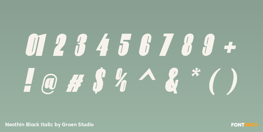 Neothin Black Italic Font Poster #4