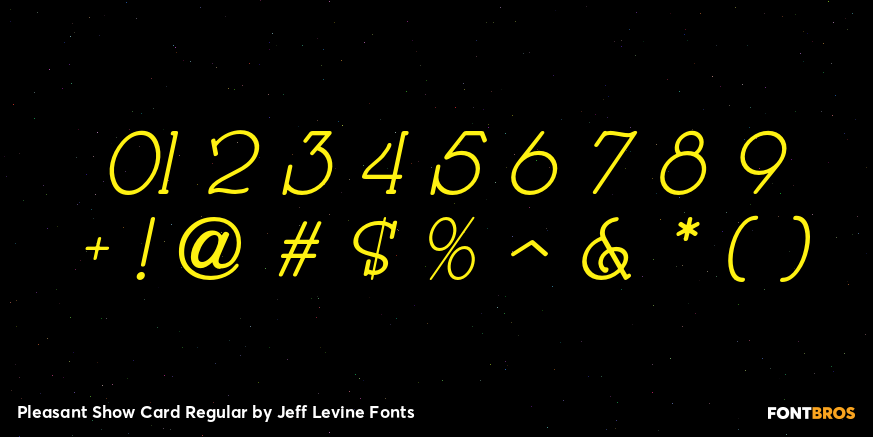 Pleasant Show Card Regular Font Poster #4