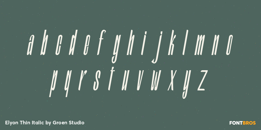 Elyon Thin Italic Font Poster #3