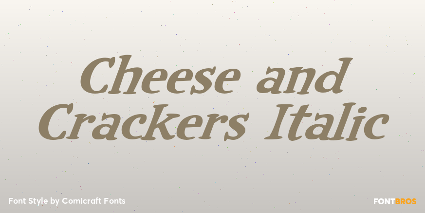 Cheese and Crackers Italic Poster