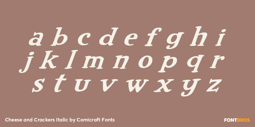 Cheese and Crackers Italic Font Poster #3