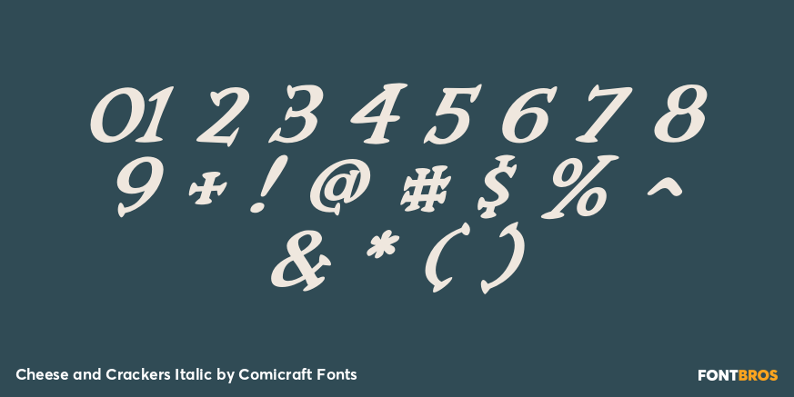 Cheese and Crackers Italic Font Poster #4