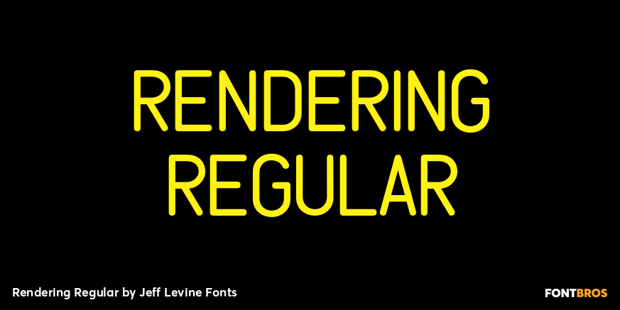 Rendering Regular Font Poster #1
