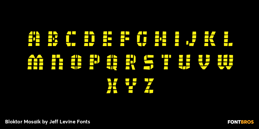 Bloktor Mosaik Font Poster #3