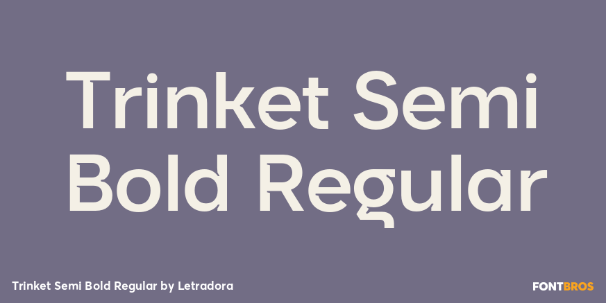 Trinket Semi Bold Regular Font Poster #1
