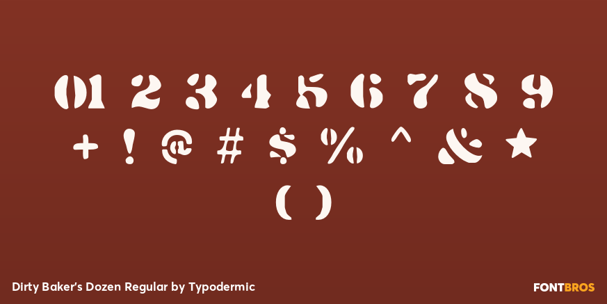 Dirty Baker's Dozen Regular Font Poster #1